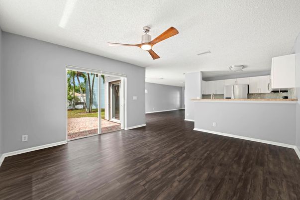 Empty room, Interior, Kitchen, Wood Texture Flooring