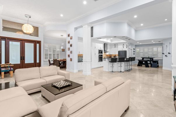 Dining room, Interior, Kitchen, Living room, Pendant Lights, Recessed Lighting