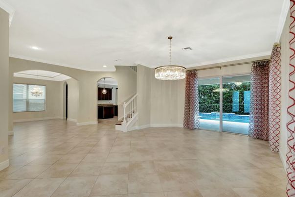 Chandelier, Empty room, Interior, Pendant Lights, Recessed Lighting