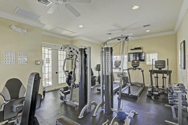 Fitness Equipment, Gym, Interior, Recessed Lighting