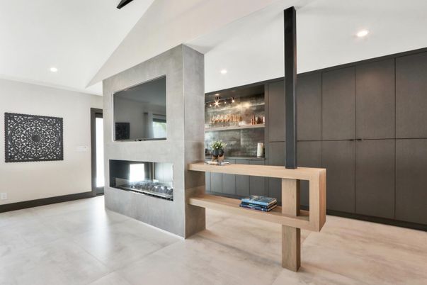Fireplace, Interior, Recessed Lighting