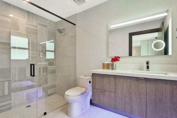Bathroom, Glass Shower, Interior