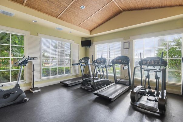 Fitness Equipment, Interior, Recessed Lighting, Wooden Ceilings