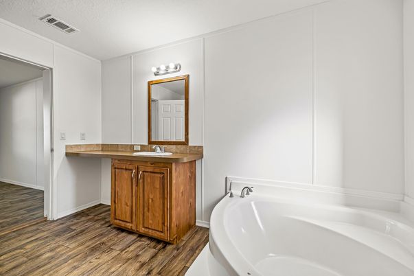Bathroom, Interior, Wood Texture Flooring