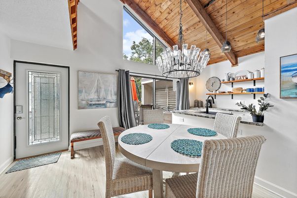 Dining room, Interior, Wooden Beams, Wooden Ceilings, Wood Texture Flooring
