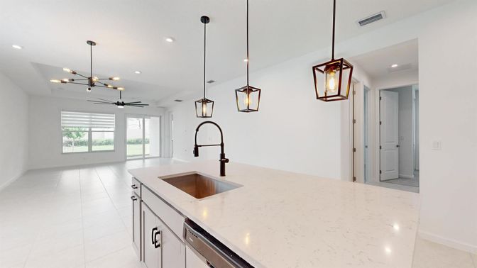 Interior, Kitchen, Pendant Lights, Recessed Lighting, Stainless Steel Appliances