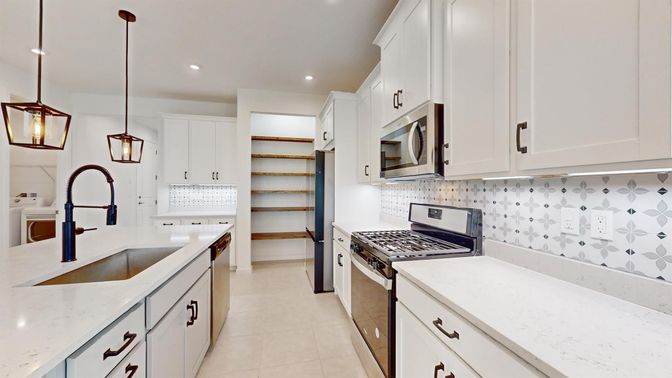 Interior, Kitchen, Pendant Lights, Recessed Lighting