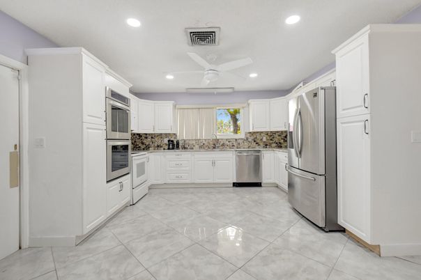 Interior, Kitchen, Recessed Lighting, Stainless Steel Appliances