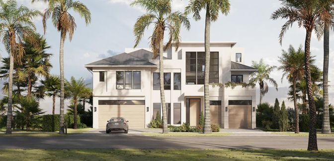 Attached, Exterior, Facade, Modern