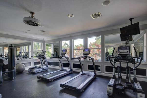 Fitness Equipment, Gym, Interior, Recessed Lighting