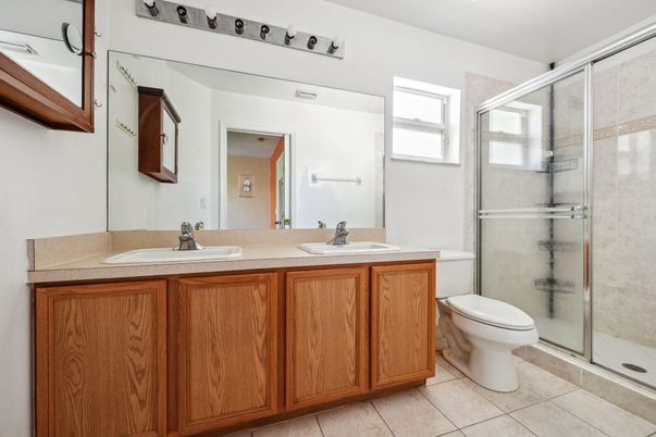 Bathroom, Dual Sink Vanities, Glass Shower, Interior