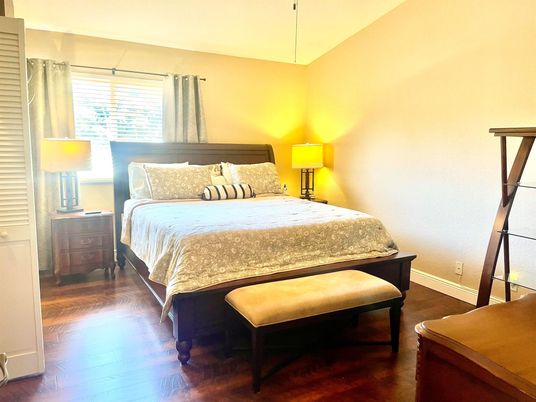 Bedroom, Interior, Wood Texture Flooring
