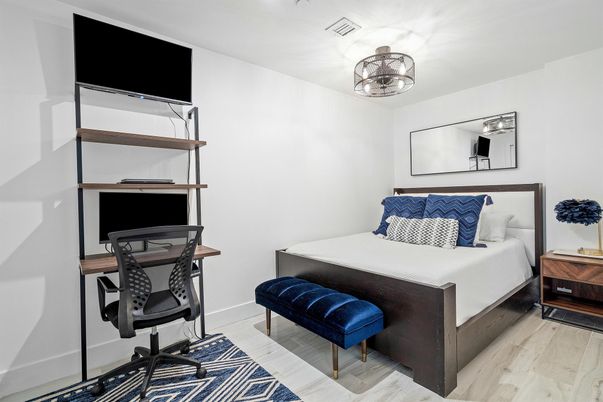 Bedroom, Home Office, Interior, Wood Texture Flooring