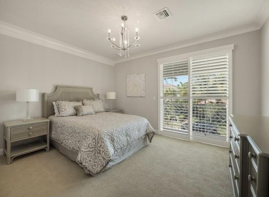 Bedroom, Chandelier, Interior