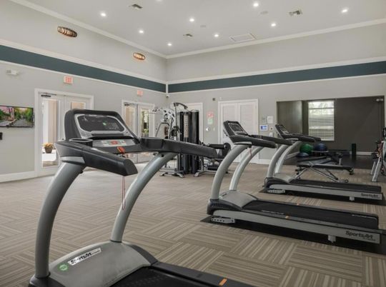 Fitness Equipment, Gym, Interior, Recessed Lighting