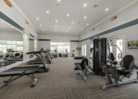 Fitness Equipment, Gym, Interior, Recessed Lighting