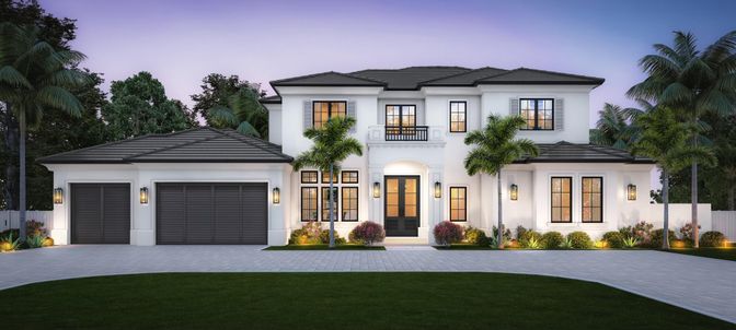 Attached, Exterior, Facade, French Provincial
