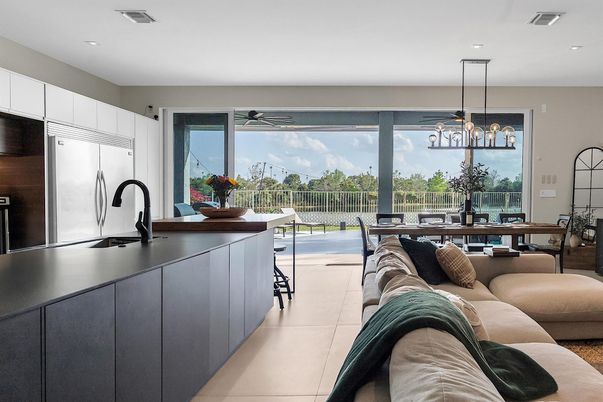 Dining room, Interior, Kitchen, Living room, Pendant Lights, Recessed Lighting