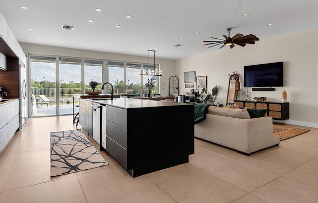 Interior, Kitchen, Living room, Pendant Lights, Recessed Lighting