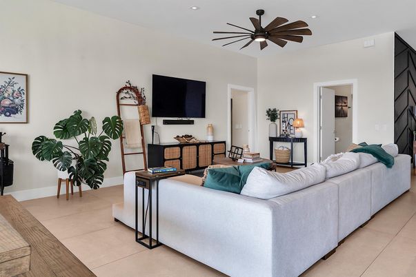 Interior, Living room, Recessed Lighting