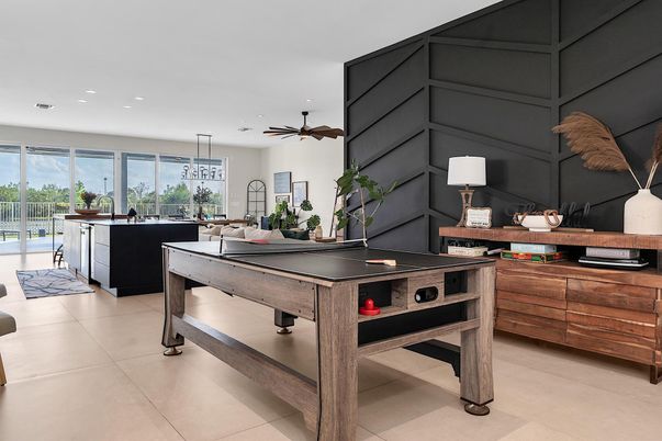 Game Room, Interior, Pendant Lights, Recessed Lighting