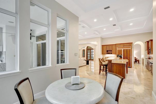 Dining room, Interior, Kitchen, Recessed Lighting