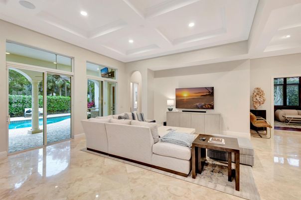 Interior, Living room, Recessed Lighting