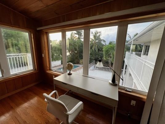 Home Office, Interior, Wooden Ceilings, Wood Texture Flooring