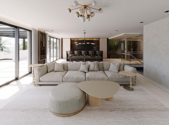 Dining room, Interior, Living room, Pendant Lights, Recessed Lighting