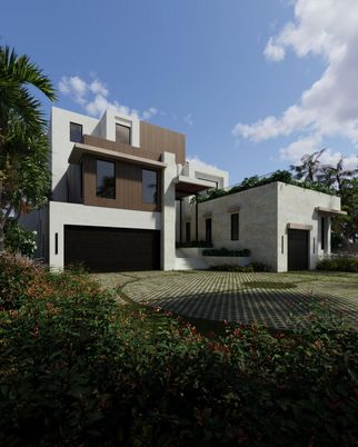 Attached, Backyard, Exterior, Facade, Modern