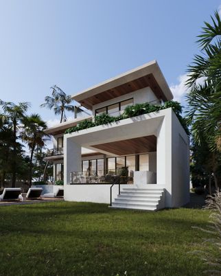 Backyard, Exterior, Facade, Modern