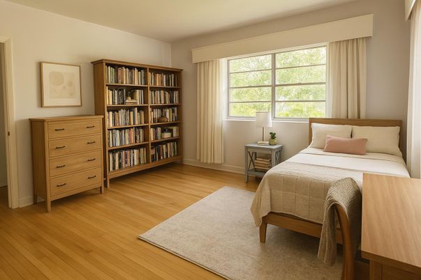 Bedroom, Interior, Wood Texture Flooring