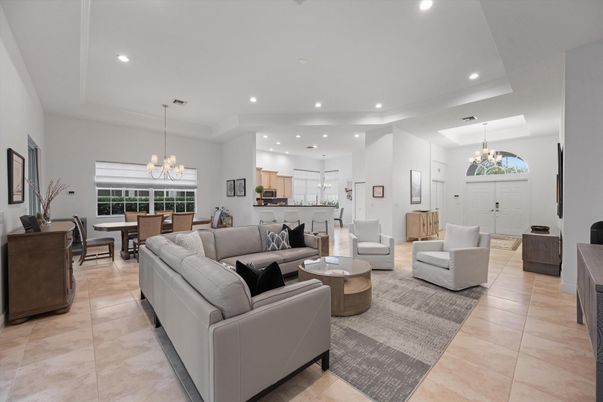 Chandelier, Dining room, Interior, Kitchen, Living room, Pendant Lights, Recessed Lighting