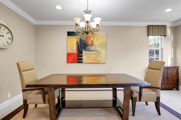 Chandelier, Dining room, Interior, Recessed Lighting