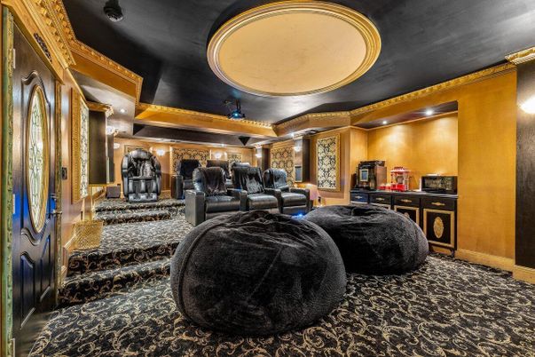 Home Theatre Room, Interior, Recessed Lighting, Theatre Room