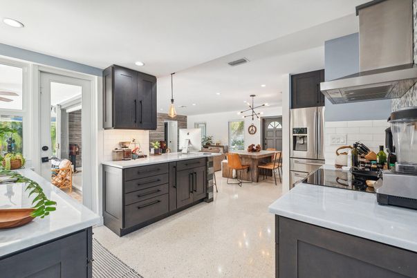 Interior, Kitchen, Pendant Lights, Recessed Lighting, Stainless Steel Appliances