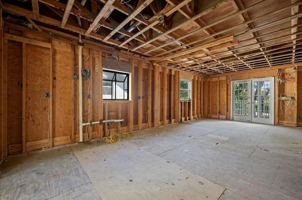 Empty room, Interior, Wooden Beams, Wooden Ceilings, Wooden Walls