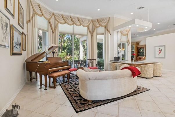 Interior, Living room, Piano, Recessed Lighting