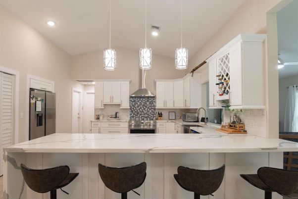 Interior, Kitchen, Pendant Lights, Recessed Lighting, Stainless Steel Appliances
