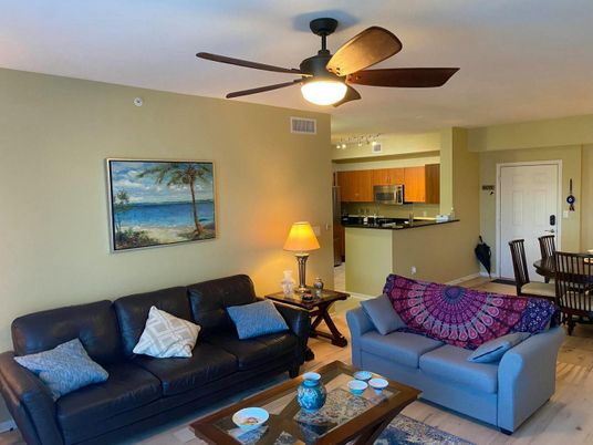 Dining room, Interior, Kitchen, Living room, Stainless Steel Appliances, Wood Texture Flooring