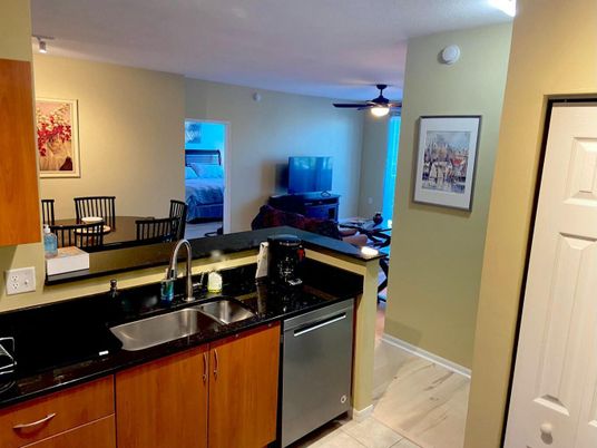 Interior, Kitchen, Wood Texture Flooring