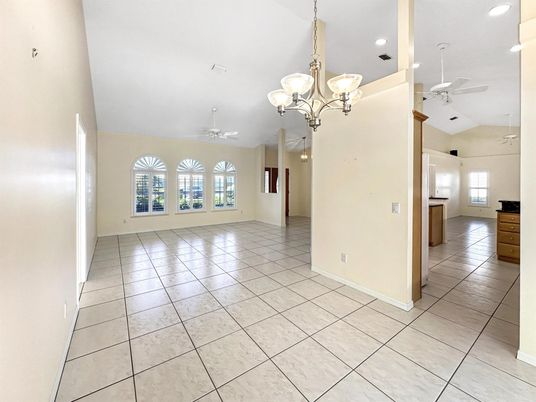 Chandelier, Empty room, Interior, Recessed Lighting