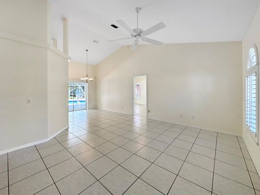 Chandelier, Empty room, Interior