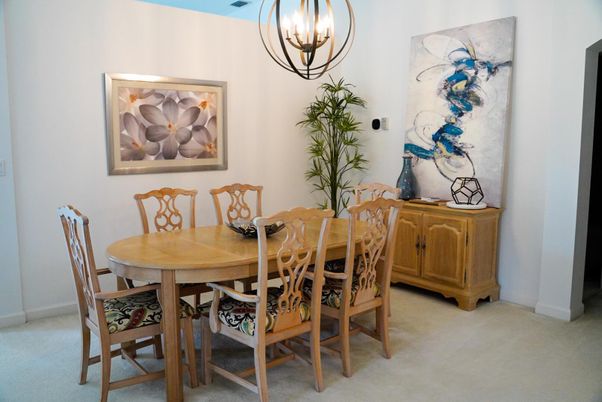 Dining room, Interior, Pendant Lights