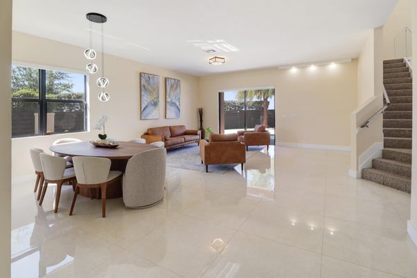 Dining room, Interior, Living room, Pendant Lights