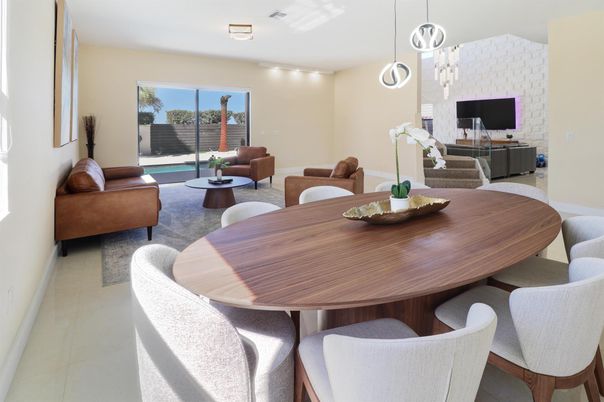 Dining room, Interior, Living room, Pendant Lights
