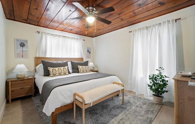 Bedroom, Interior, Wooden Ceilings