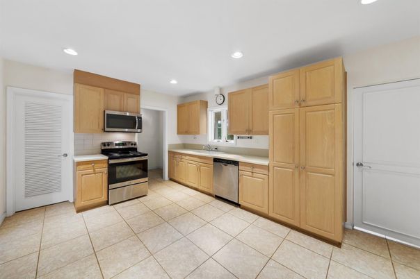 Interior, Kitchen, Recessed Lighting, Stainless Steel Appliances