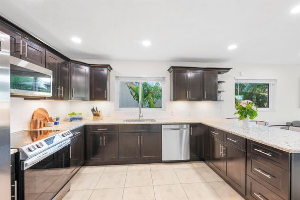 Interior, Kitchen, Recessed Lighting, Stainless Steel Appliances