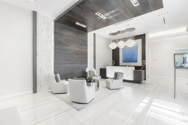 Interior, Living room, Marble, Pendant Lights, Recessed Lighting, Wooden Walls